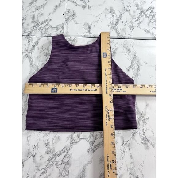 ATHLETA Crop Bra Sports Bra Burgundy Dark Pink Purple Pullover Size M - Picture 4 of 15